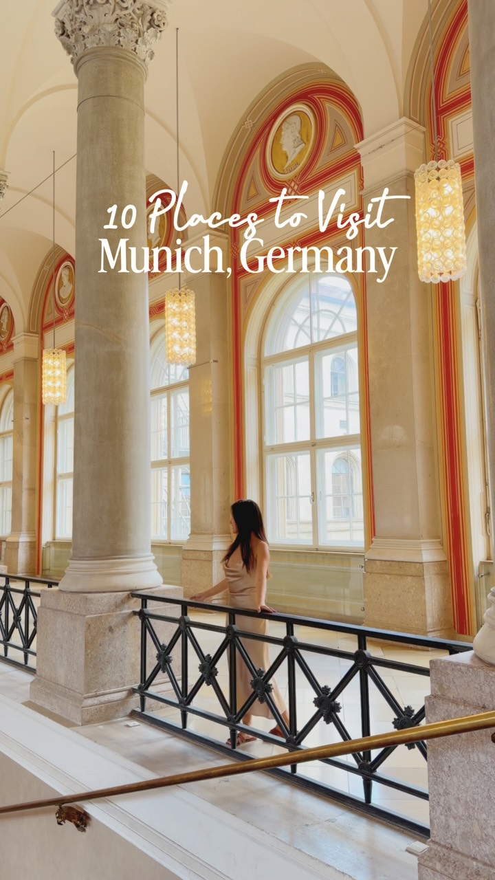 10 Things to Do in Munich, Germany 🇩🇪

Munich is so much more than Oktoberfest! From royal palaces and hidden libraries to beautiful cafés, relaxing spas, and rivers where locals spend their summers, save these 10 places for your next trip!

1. Marienplatz ⏰
Munich’s iconic main square is a must-see, especially if it’s your first visit. Time your visit for 11am or 12pm to catch the famous Glockenspiel show.

2. Justizpalast 🏛️
Step inside one of Munich’s most beautiful hidden buildings. The grand staircase and glass dome make it one of the city’s most underrated photo spots.

3. Juristische Bibliothek (Law Library) 📚
This stunning historic library looks straight out of a Harry Potter movie. Visits are limited, so check opening hours or book a guided tour in advance.

4. Eisbach Wave 🌊
Watch surfers ride the famous Eisbach Wave in the middle of the English Garden—yes, people actually surf here year-round! Even if you don’t surf, it’s such a fun spot to stop and watch.

5. Munich Residenz 👑
Step inside the former royal palace of the Bavarian monarchs and explore its lavish rooms, courtyards, and treasury. It’s one of Munich’s most impressive historic landmarks.

6. Viktualienmarkt 🥨
Grab fresh fruit, local cheeses, pretzels, or a traditional Bavarian lunch at Munich’s famous open-air market. It’s the perfect place for a casual meal between sightseeing.

7. Visit the Cafés ☕
Munich has so many beautiful cafés, from rooftop terraces overlooking Marienplatz to cozy hidden gems tucked inside historic buildings. They’re the perfect place to slow down after exploring.

8. Therme Erding ♨️
About 20 minutes from Munich Airport, this is one of Europe’s largest thermal spa complexes. Spend the day relaxing in thermal pools, saunas, or even riding the waterslides.

9. Nymphenburg Palace 🌿
Explore the former summer residence of Bavarian royalty and stroll through its beautiful gardens, lakes, and elegant palace rooms.

10. Hofbräuhaus 🍺🥨
No trip to Munich is complete without visiting the city’s most famous beer hall. Come for the traditional Bavarian food, live music, and lively atmosphere—even if you d