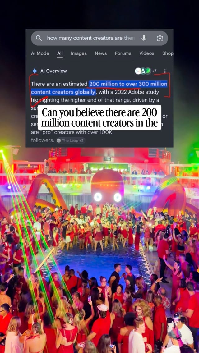 200 million content creators in the world and I was selected to go on the @virginvoyages first ever creator cruise ☺️ so post that content!

#sailingwithvirgin #contentcreators