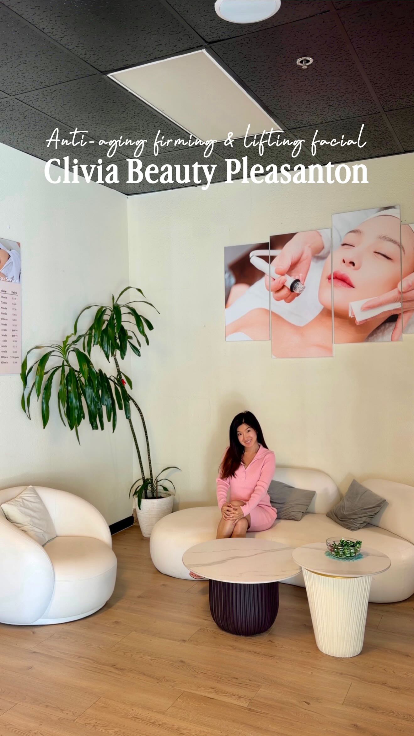 Wait till you see the results from this anti-aging firming + lifting facial 😱✨

I went to Clivia Beauty and they did the full works - deep cleanse, exfoliation, extractions, sculpting massage + tools, mask, red light therapy, and look at that steam 🧖🏻‍♀️

My face actually looked slimmer after and it didn’t hurt at all!

Save this for your next self-care day 💆🏻‍♀️