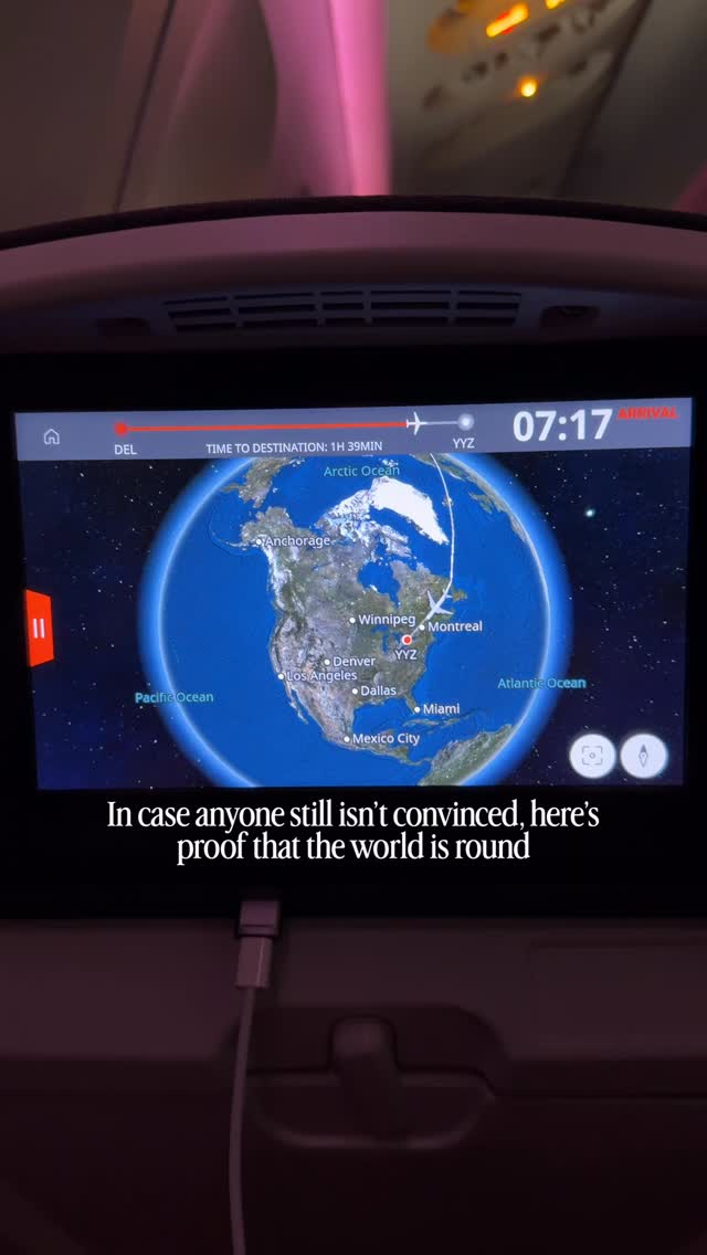 Are you convinced 🌎 
✈️ Flight path from Delhi, India 🇮🇳 to Toronto, Canada 🇨🇦