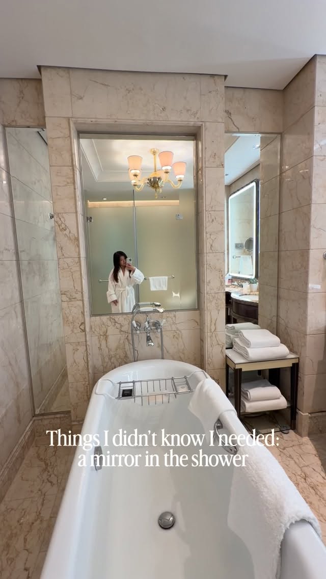 My hotel shower had a mirror in it and now I need one in mine lol