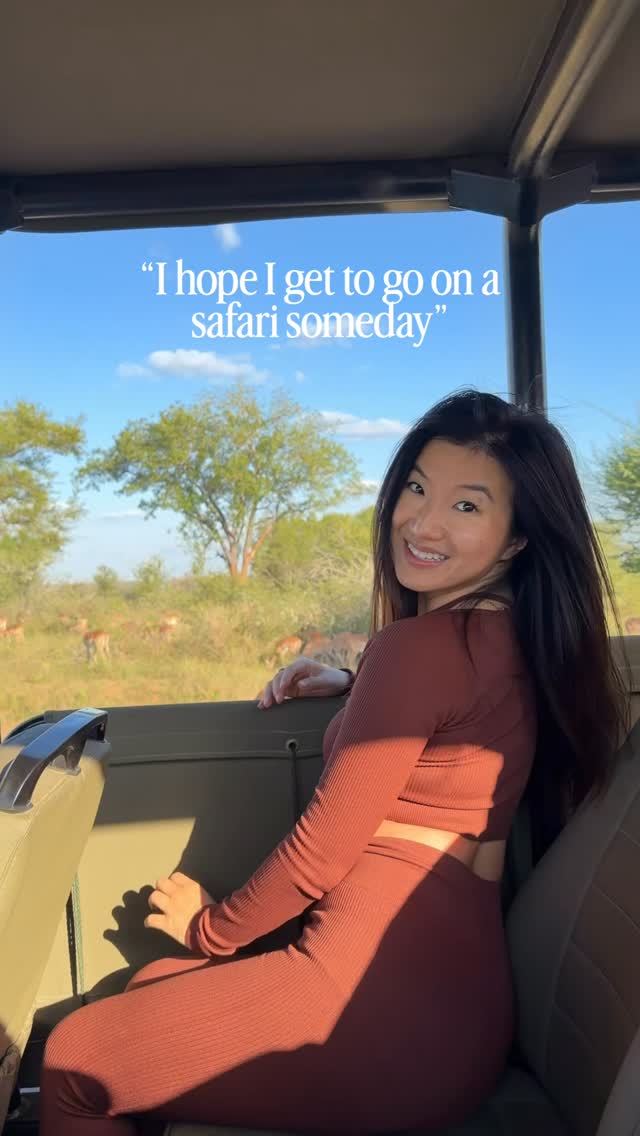 Go on a safari ✅☺️ so grateful that I got to go on multiple safari game drives in South Africa and see all the beautiful animals 🥰🦒🦁 my favorites were the birds chilling on the giraffes and all the baby animals 🐯🐘

📍 Leopard Sands Kruger Park, South Africa