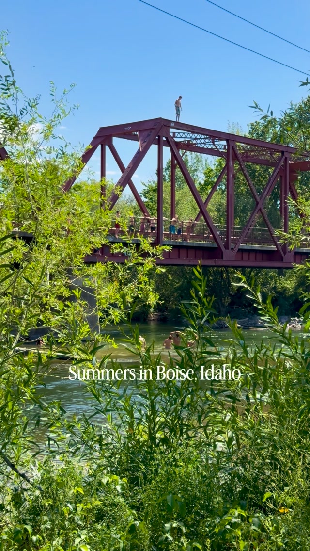 Jumping off bridges, surfing in a river, biking around town - summer in Idaho is a vibe 😍