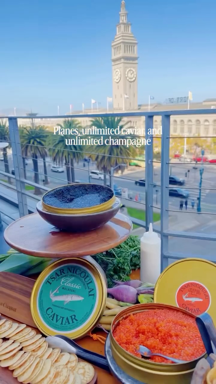 Fleet week, but make it luxury 🤩 @1hotel.sanfrancisco hosted a fleet week viewing party where they had unlimited @veuveclicquot champagne, unlimited @therealtsarnicoulai , a live DJ set, and Blue Angel views ✈️✨ save this for where to watch the next SF fleet week!