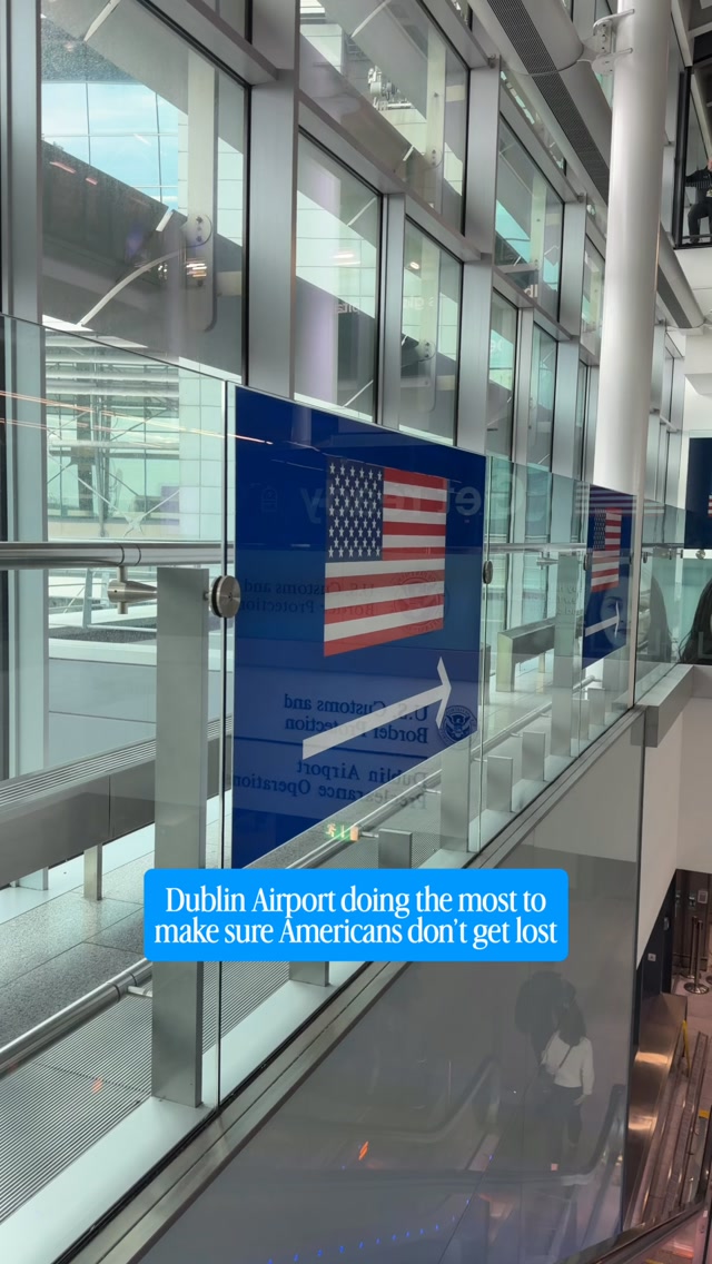 Do you think these flags are clear enough? 🤪🇺🇸

It was so funny seeing all these American flags at Dublin Airport 😄 I’ve never seen an airport represent another country so loudly, but it all makes sense once you realize it’s home to U.S. Preclearance.

That means you clear U.S. Customs and Immigration before your flight, so when you land back in the States, you arrive like a domestic passenger—no immigration lines!

📍 Dublin International Airport, Ireland 🇮🇪

💾 Save this for your next trip through Ireland 🍀 

✨ Follow @traveljeanieous for more hidden gems and unforgettable travel tips from around the world 🌍